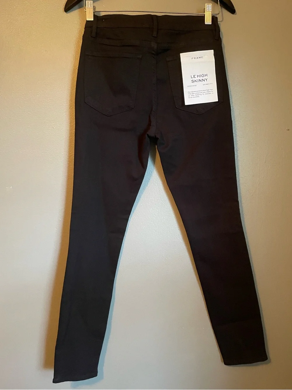 NWT Frame Sz 27 Women’s Black Le High Rise Skinny Fit Ankle Jeans Pants Ret $258